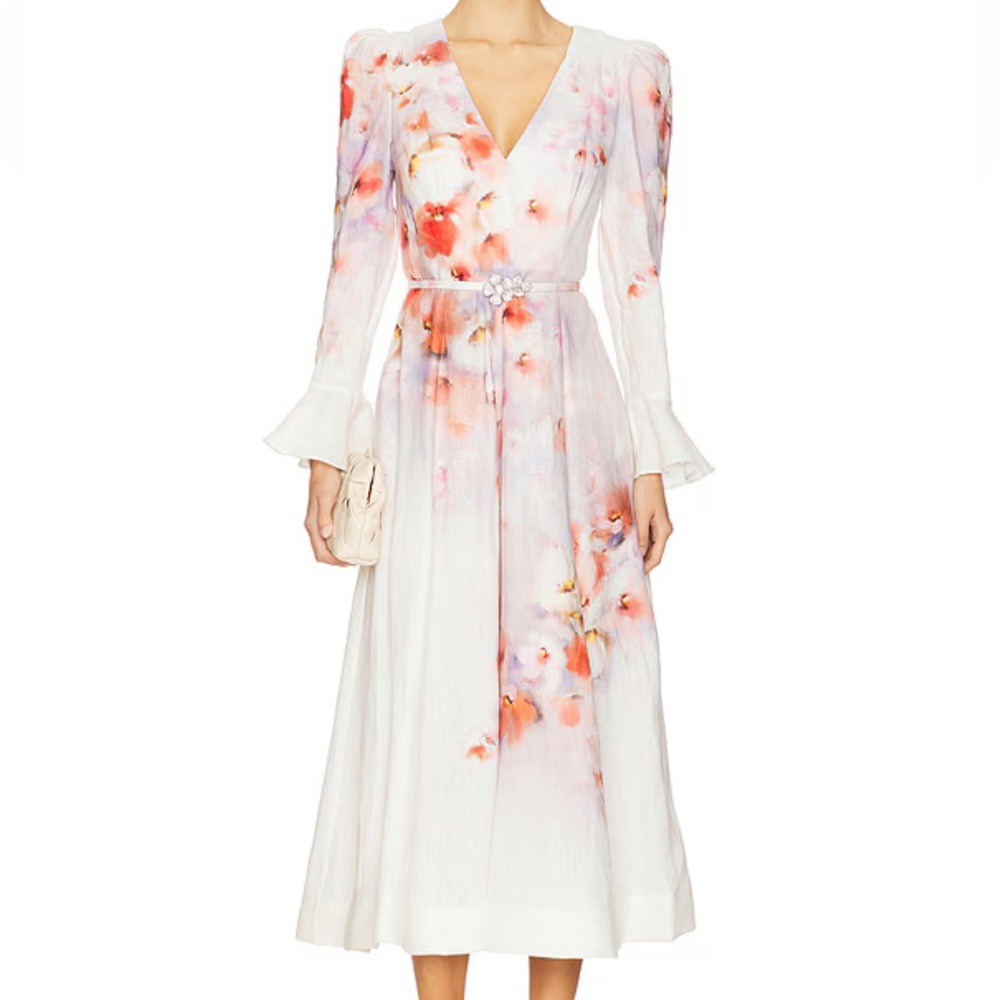 NWT Zimmermann
Crush Frill Sleeved Midi Dress size 1 (US 4-6)